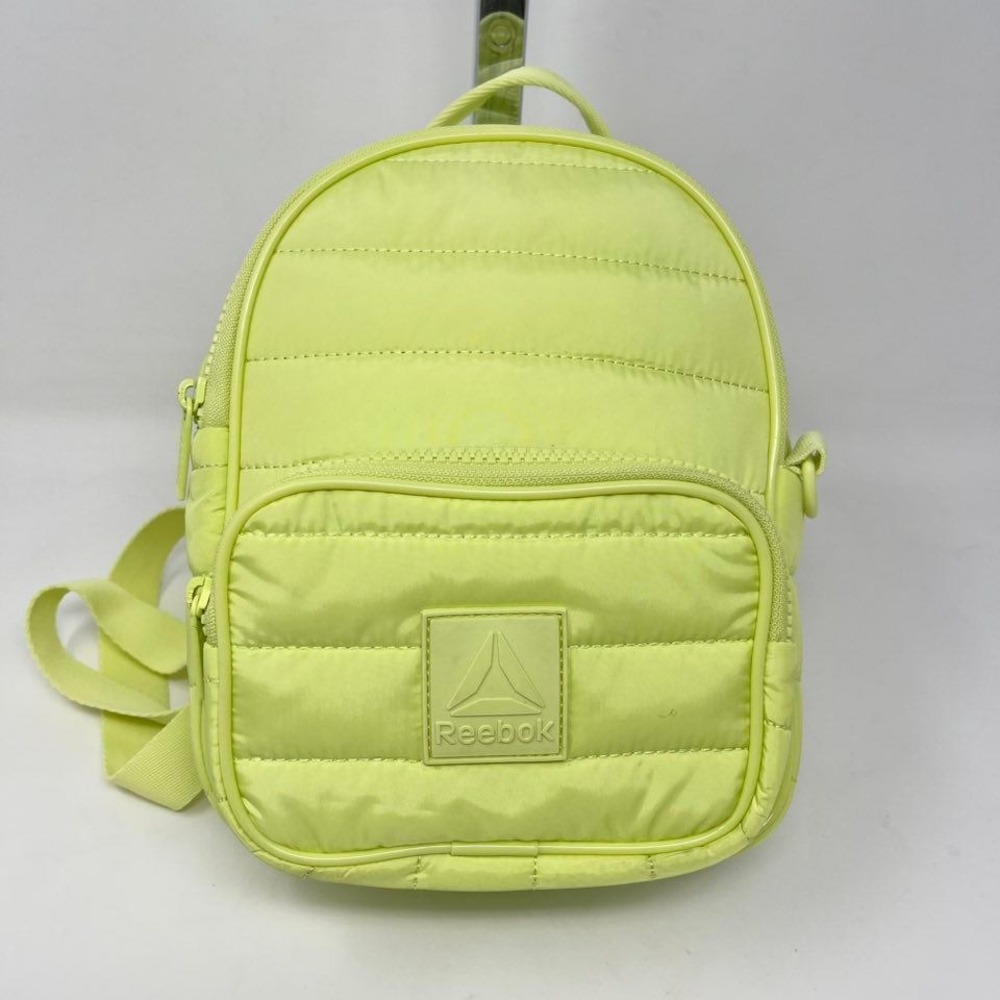 Reebok Poppy Mini Backpack Luminary Green Nylon Puffer Sporty